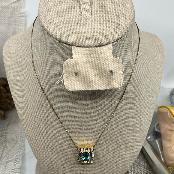 💎 Technibond Blue Topaz Pendant Necklace - QVC Classic! - Picture 10 of 17